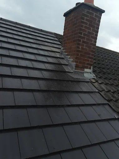 Slate Roof with Chimney
